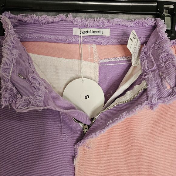 Colorful Natalie Pre-owned Jeans Pastel Color Block Colorful NWT Size 10 Small - Picture 7 of 7